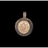 Post Medieval Pendant with Christ Pantocrator