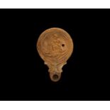 Grand Tour Roman Oil Lamp with Erotic Overtones