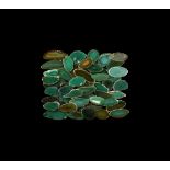 50 Green Agate Slice Mineral Specimens