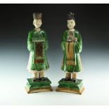 Chinese Ming Style Figurine Pair