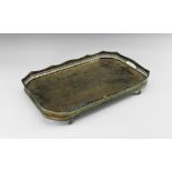 Vintage Silver-Plated Galleried Tray
