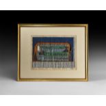 Vintage Egyptian Papyrus Painting