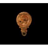 Grand Tour Roman Oil Lamp with Bull