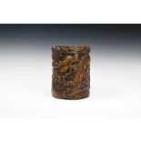 Chinese Brush Pot with Dragon
