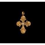 Byzantine Gold Pendant with the Four Evangelists