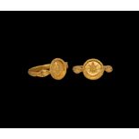 Roman Gold Ring with Sol