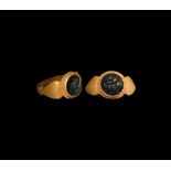 Roman Animal Gemstone in Gold Ring