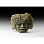 Mesoamerican Zapotec Jadeite Mask