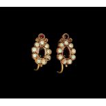 Byzantine Gold Earrings with Gemstones