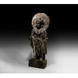 Large Gandharan Standing Bodhisattva Statue