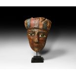 Romano-Egyptian Painted Anthropoid Mask