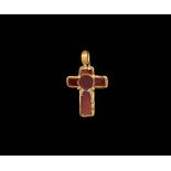 Merovingian Gold Cross with Garnets