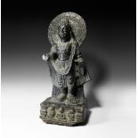 Gandharan Bodhisattva with Lotus Aureole