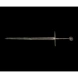Medieval Double-Handed Bastard Sword