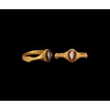 Roman Gold Ring with Amphora Gemstone