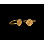 Byzantine Gold Wedding Ring with Marriage of David