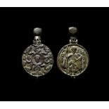 Viking Period Pendant with Military Saint and Beasts