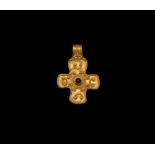 Byzantine Gold Filigree Cross Pendant