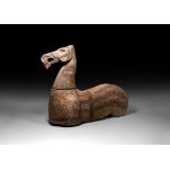 Chinese Han Two-Part Horse Figurine