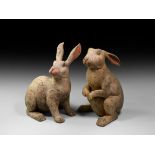 Chinese Han Rabbit Pair