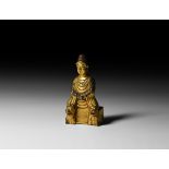 Chinese Wei Shakyamuni Buddha on Lion Throne