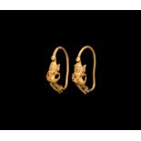 Greek Gold Eros Earrings