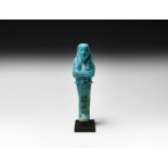 Egyptian Turquoise Glazed Shabti