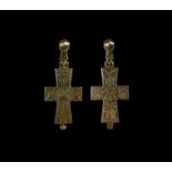 Byzantine Reliquary Cross Pendant