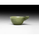 Chinese Mughal Jade Wine Cup with Dragon