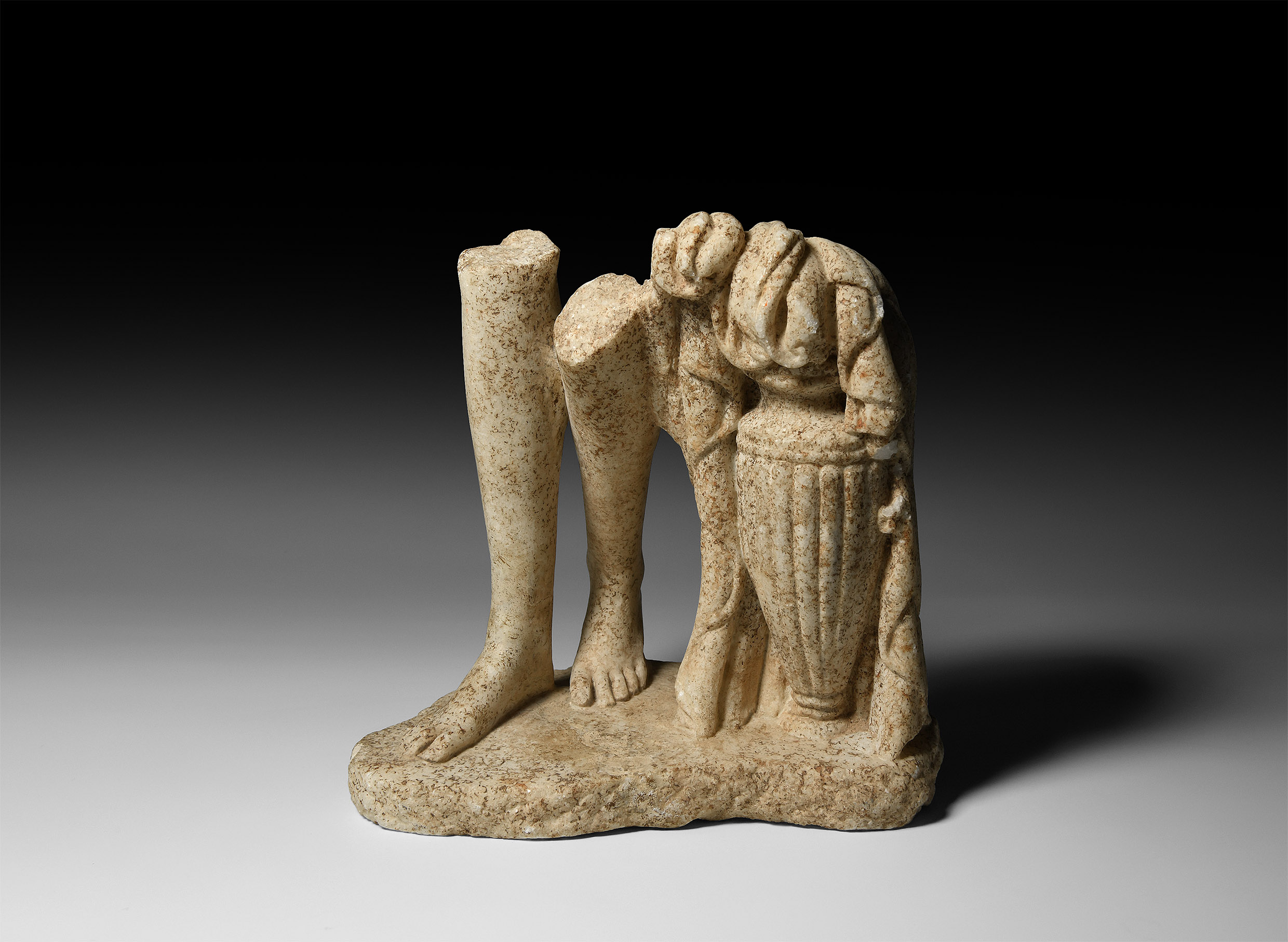 Roman Marble Feet with Amphora