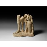 Roman Marble Feet with Amphora