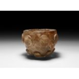 Western Asiatic Sassanian Button Glass Bowl