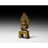 Chinese Tang Emperor Wenzong Gilt Figure of Buddha