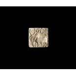 Large Indus Valley Mature Harappan Stamp Seal with Bull