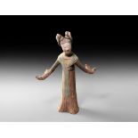 Chinese Tang Dancer with Outstretched Arms