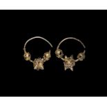 Byzantine Gilt Silver Earring Pair