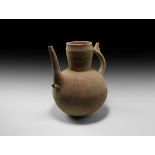 Western Asiatic Luristan Spouted Jar with Animal Handle