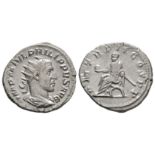 Roman Imperial Coins - Philip I - Emperor Seated Antoninianus