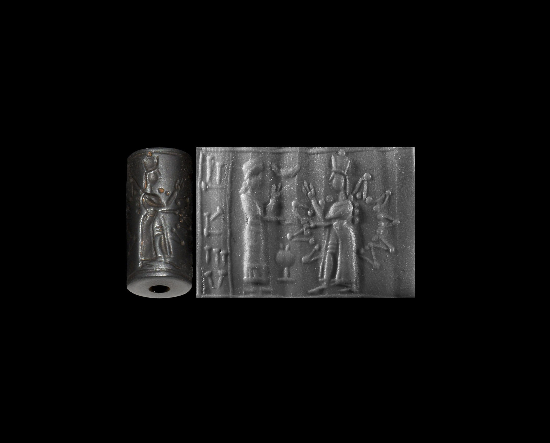 Western Asiatic Cylinder Seal with Presentation Scene