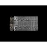 Western Asiatic Cylinder Seal with Gryphons