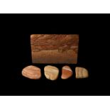 Natural History - Picture Sandstone Mineral Specimen and Fridge Magnet Group