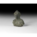 Roman Steelyard Weight with Bust of Fortuna