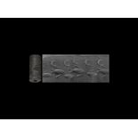 Western Asiatic Cylinder Seal with Fish