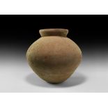 Large Western Asiatic Rimmed Storage Vessel