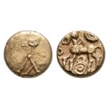 Celtic Iron Age Coins - Atrebates and Regni - Commius - Gold A Type Quarter Stater
