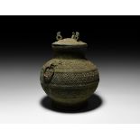 Chinese Han Urn with Lid