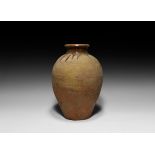 Chinese Tang Amber Splash-Glazed Jar