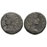Roman Provincial Coins - Nero and Tiberius - Alexandria - Portrait Tetradrachm
