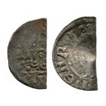 English Medieval Coins - Henry III - Bent Penny and Cut Halfpenny [2]