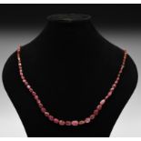 Natural History - Pink Tourmaline Bead Necklace